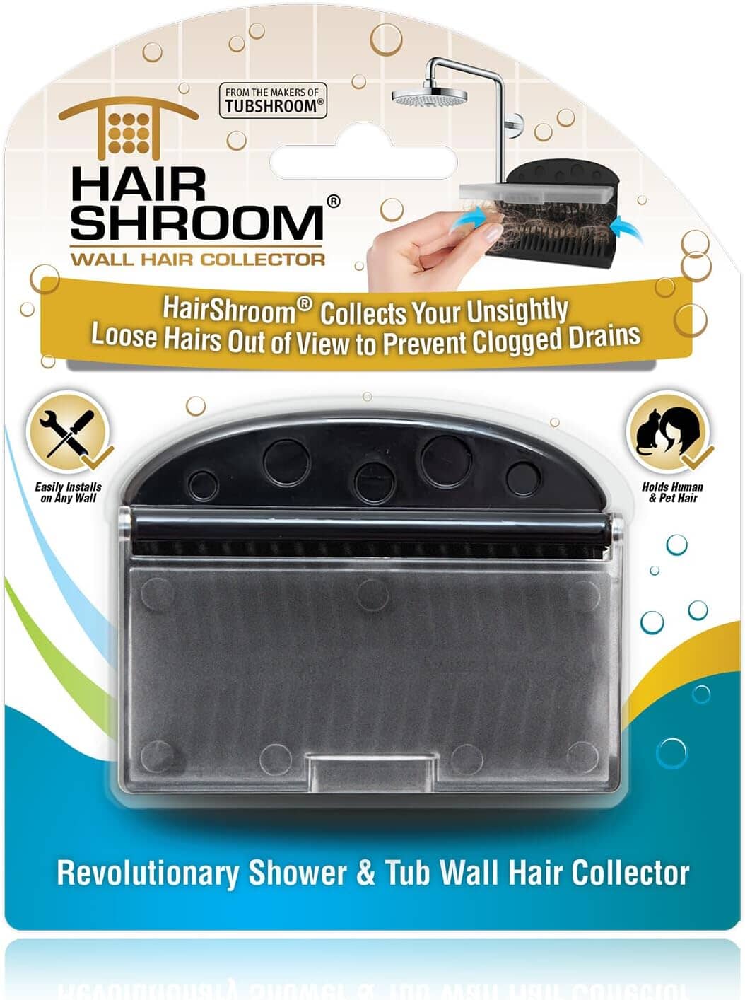 2 Pack Shower Hair Catcher,Hair Grabber for Shower Wall,Hair