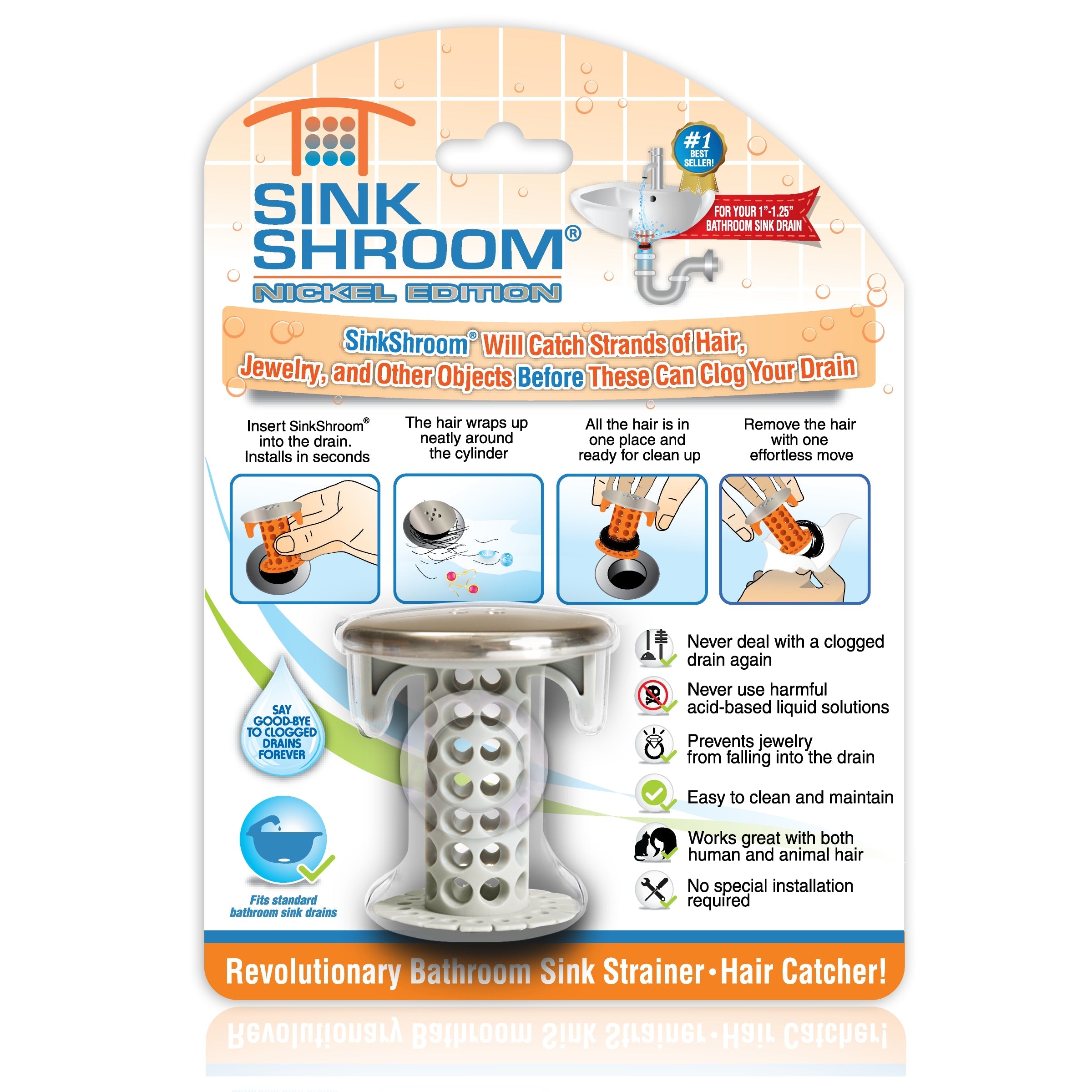 Generic ShowerShroom Ultra The Revolutionary Shower Drain Protector Hair  Catcher, Strainer, Snare, Stainless