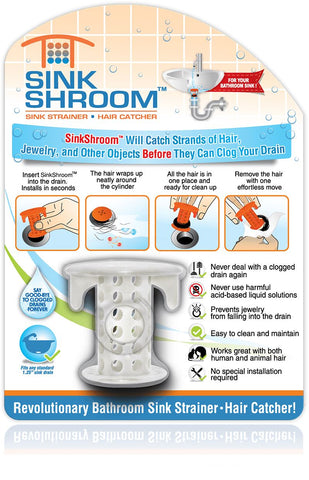 ShowerShroom the Revolutionary 2 Stand-Up Shower Stall Drain Protector  Hair Catcher/Strainer, Gray